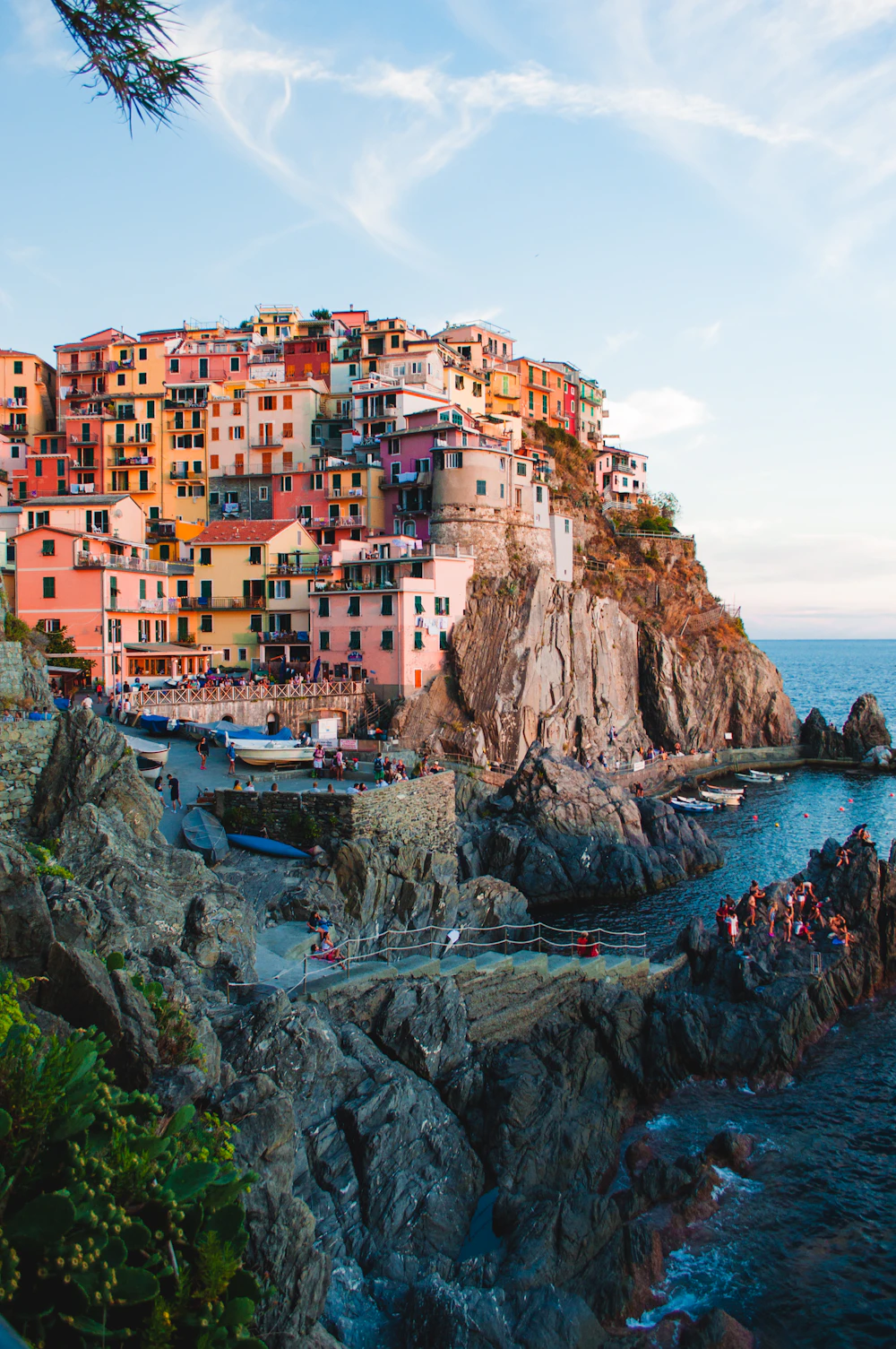 Warm historic streets and architecture in Europe
